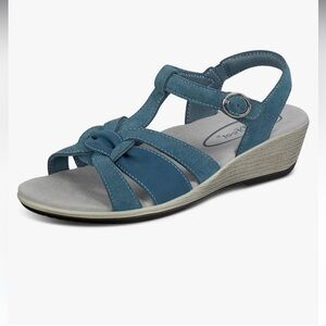 OrthoFeet8W HOPE Wedge SANDALS Concave Heelbed 1.5”Heels EUC